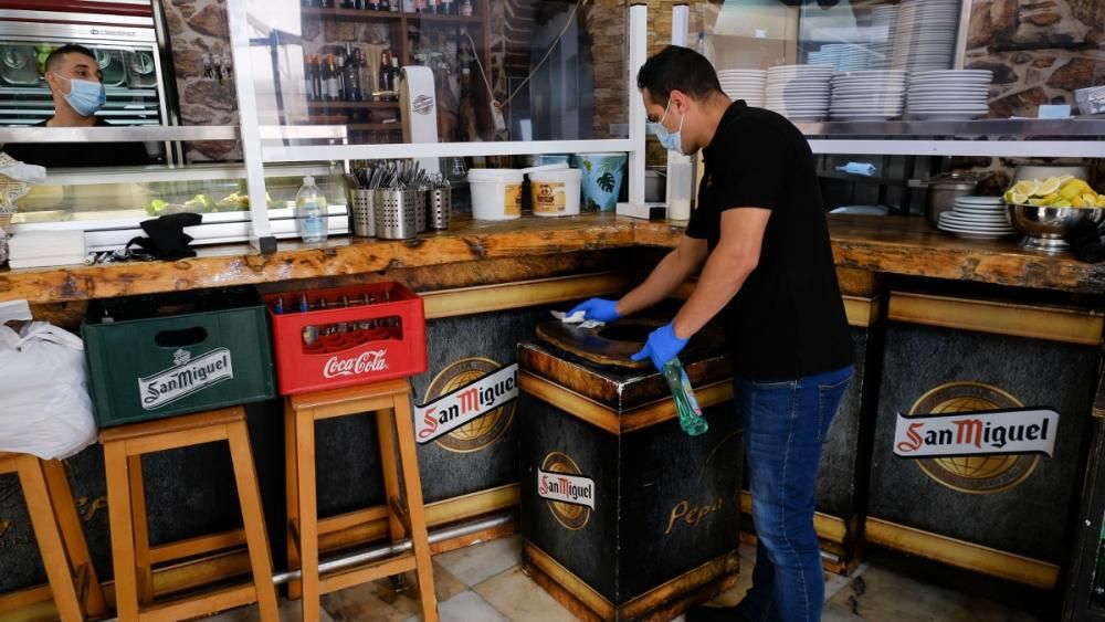 Ambiente en el Centro de Málaga y preparativos.