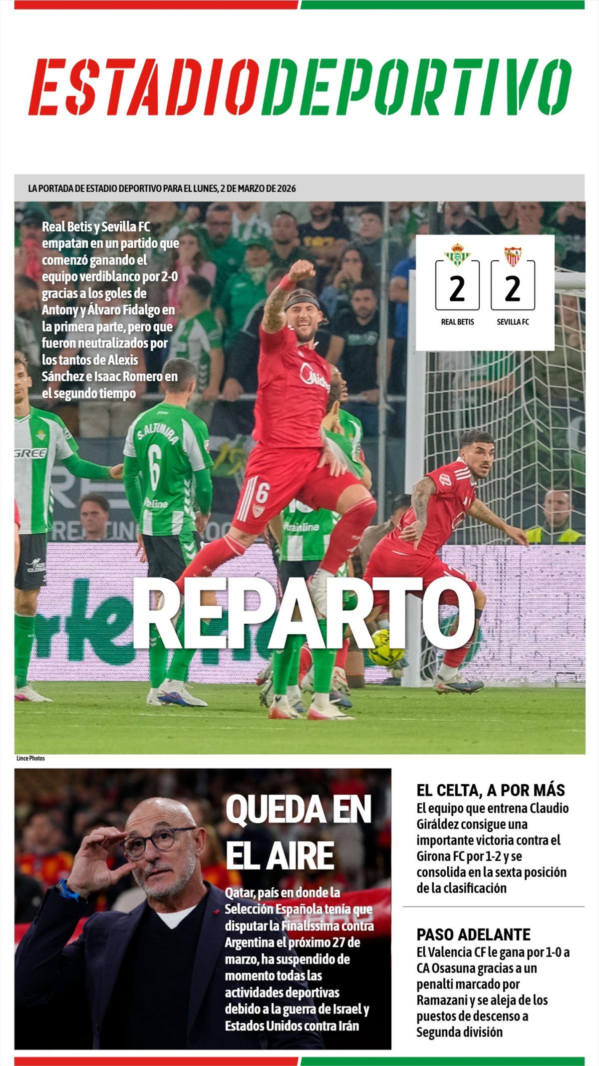 Estas son las portadas de la prensa deportiva de hoy Estas son las portadas de la prensa deportiva de hoy