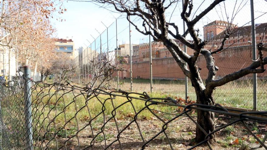 Part de la zona de jardins de l&#039;antiga presó de Figueres