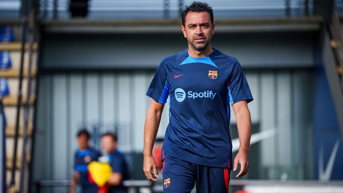 Xavi Hernández, en la pretemporada con el Barça