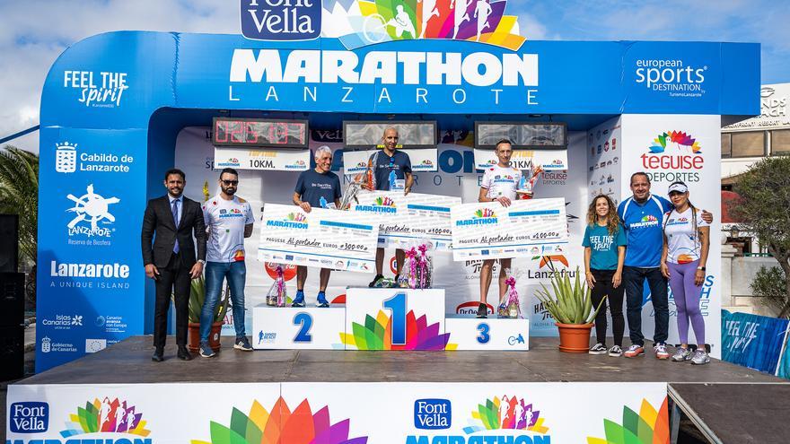 Manuel Lorenzo y Sigrun Gjølberg ganan la XXI Font Vella Lanzarote International Marathon