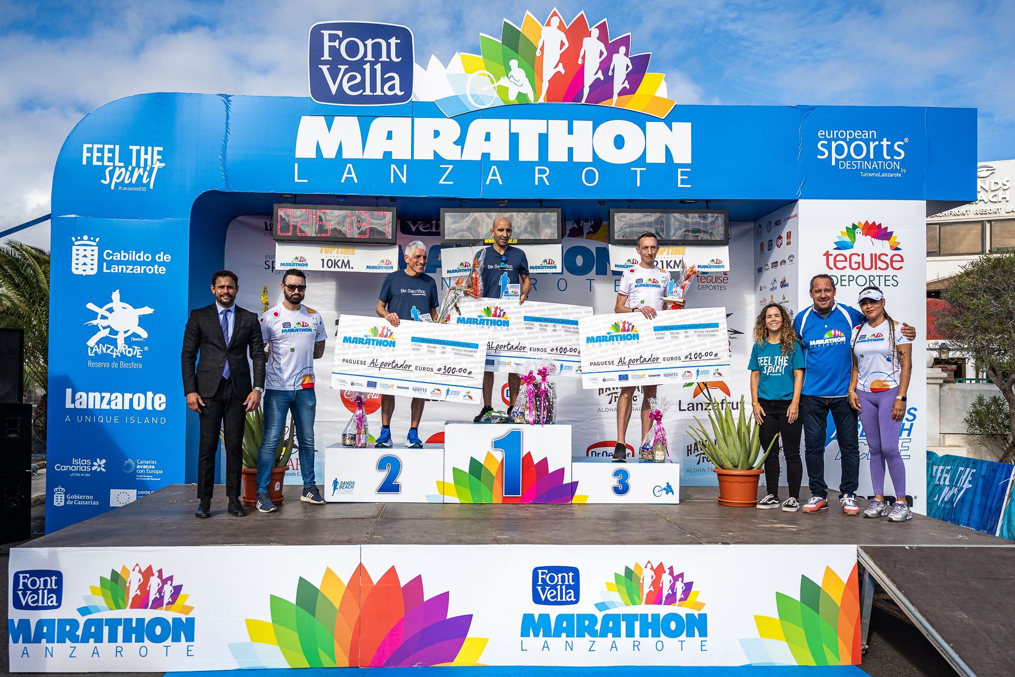 Manuel Lorenzo y Sigrun Gjølberg ganan la XXI Font Vella Lanzarote International Marathon