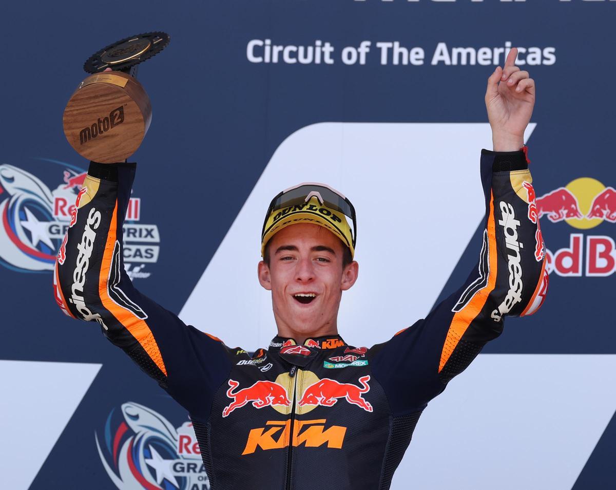 Pedro Acosta, ganador de Moto2 2023 en el circuito de las Américas.