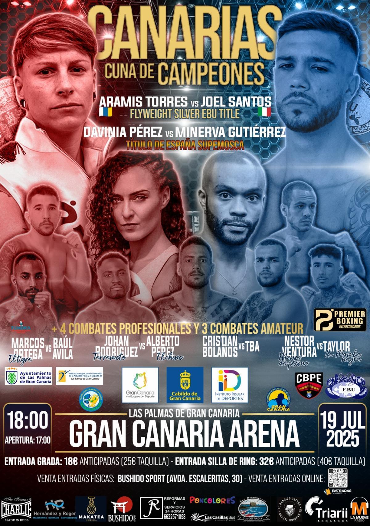 Cartel de la velada 'Canarias Cuna de Campeones'.