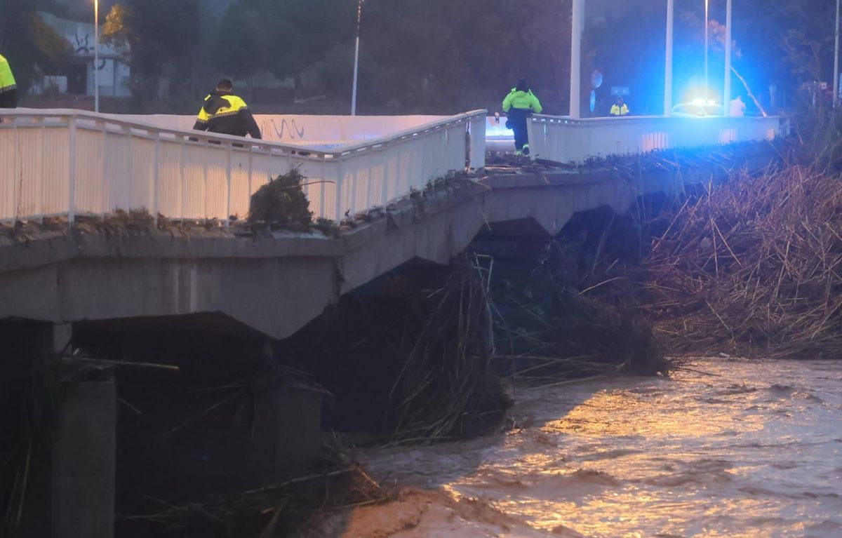 Puente destrozado por la DANA en Riba-roja