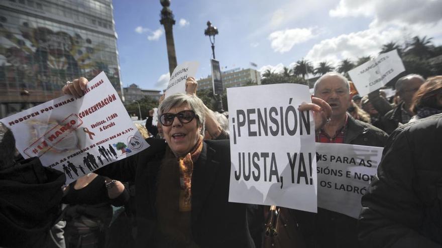 Manifestación en A Coruña por unas pensiones dignas.