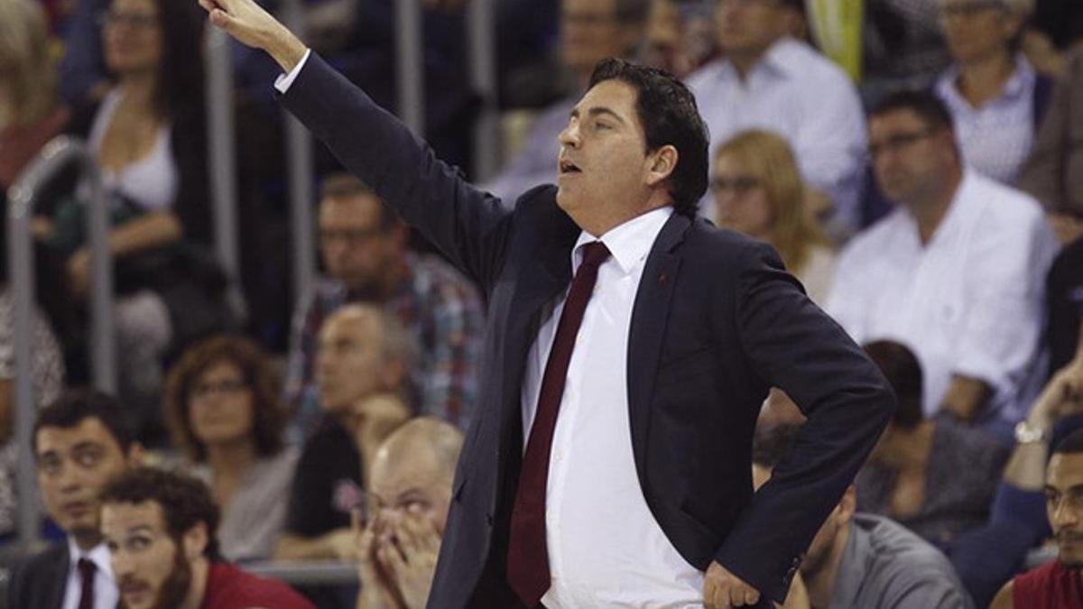 Xavi Pascual, en el Palau Blaugrana