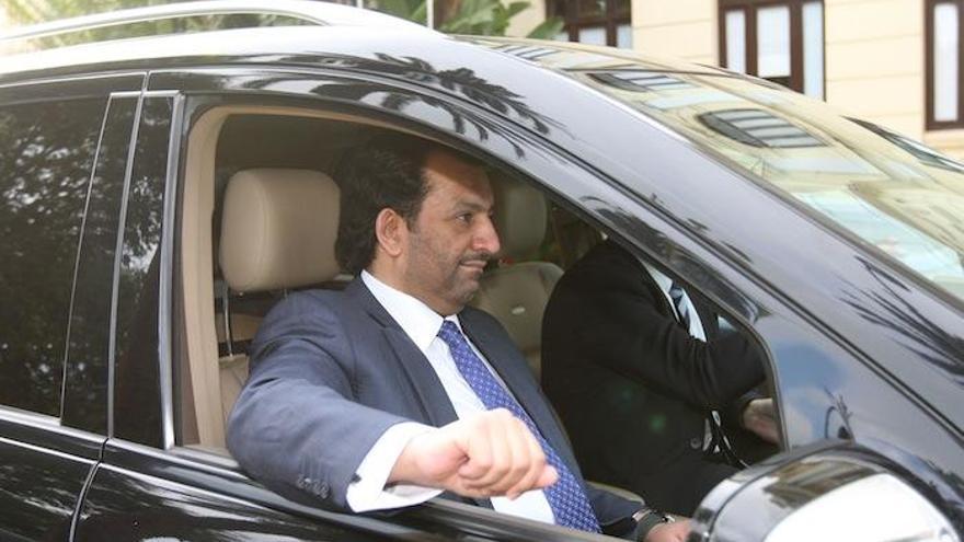 El jeque Abdullah Bin Nasser Al-Thani, durante una de sus últimas visitas a Málaga.