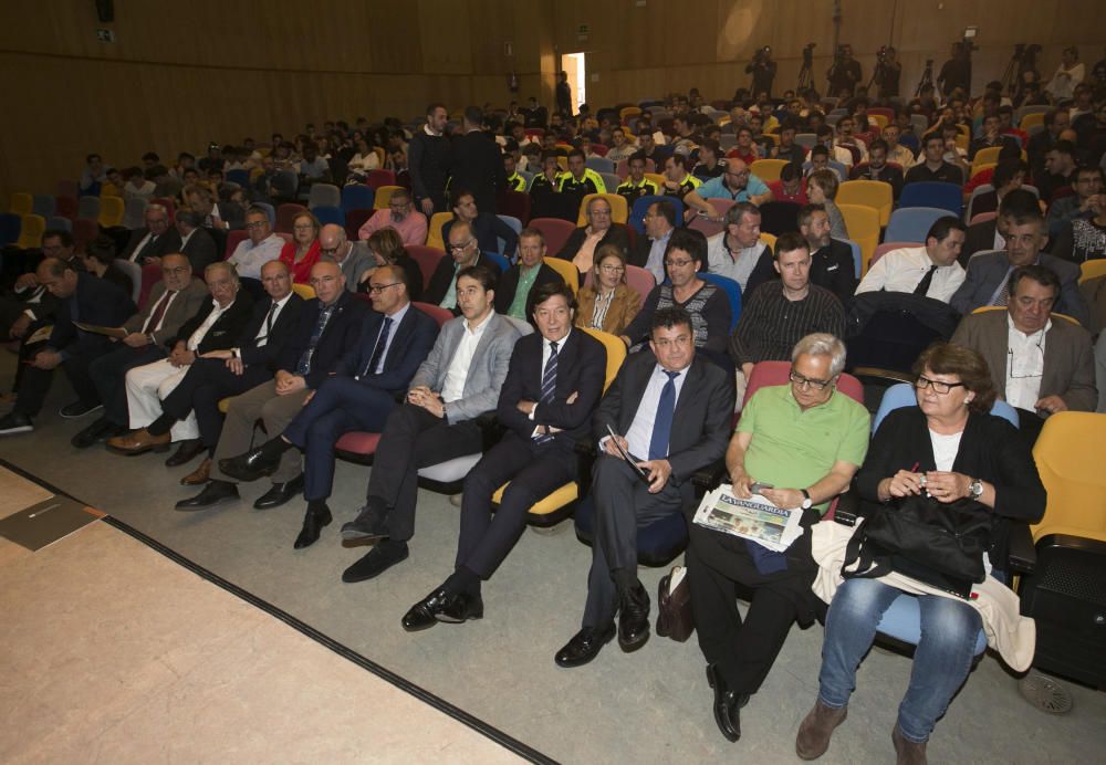 El seleccionador Julen Lopetegui en la Universidad de Alicante.