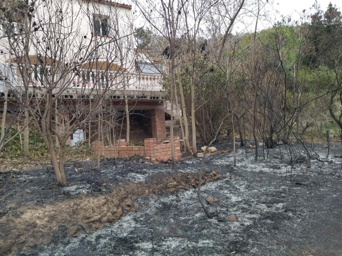 La destrucción del incendio de Tàrbena, en imágenes