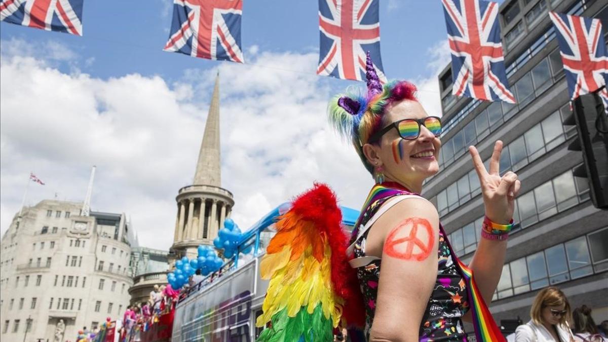 Marcha LGBT en favor de los derechos de gays y lesbianas en Londres