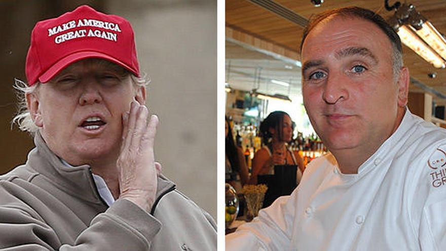 Donald Trump y el chef José Andrés.