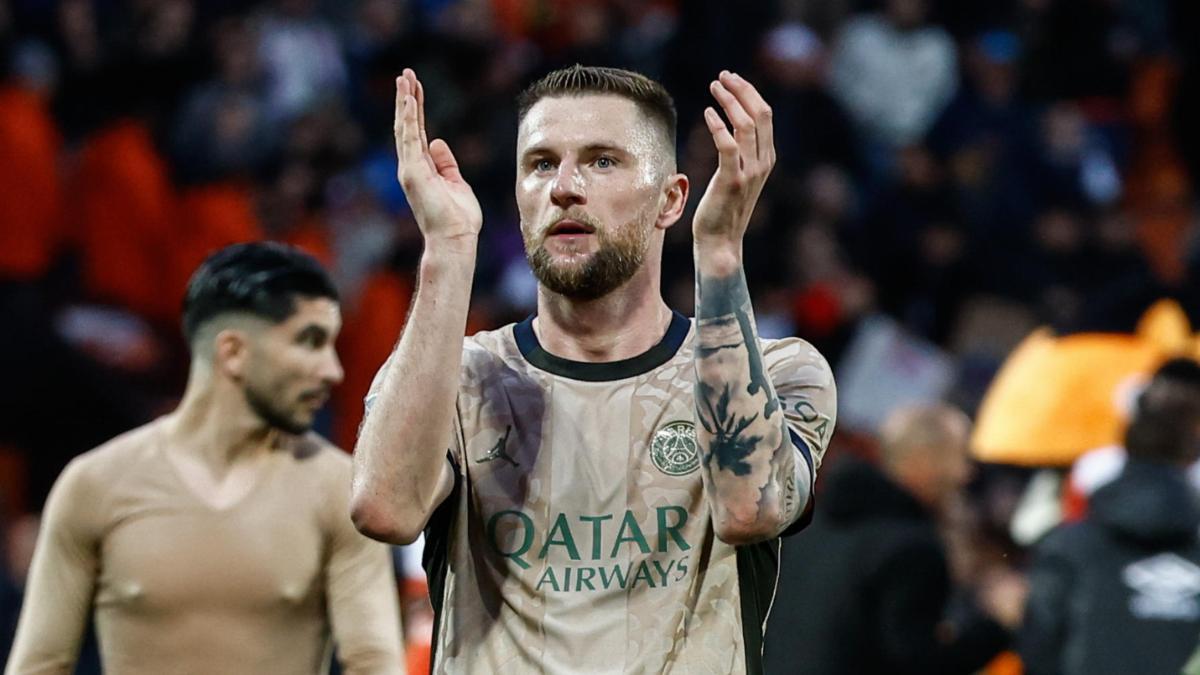 Milan Skriniar, durante un partido con el PSG