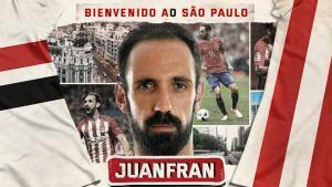 Juanfran, presentado por el Sao Paulo en las redes sociales.