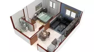 Habitación, salón-cocina y zonas comunes: todos los detalles de los nuevos apartamentos para mayores de Sama Naharro
