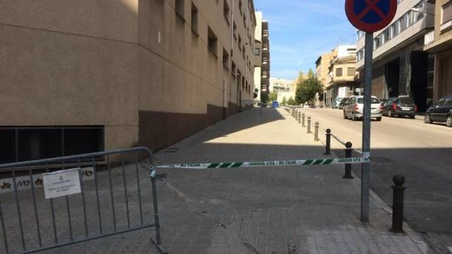 Un dels trams de vorera que han estat clausurats per la Guàrdia Civil