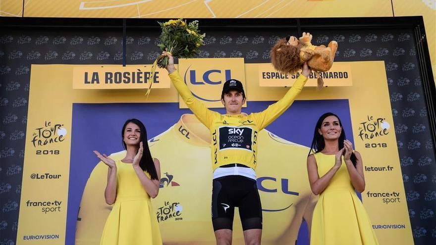 Geraint Thomas se exhibe en La Rosiére y es nuevo líder