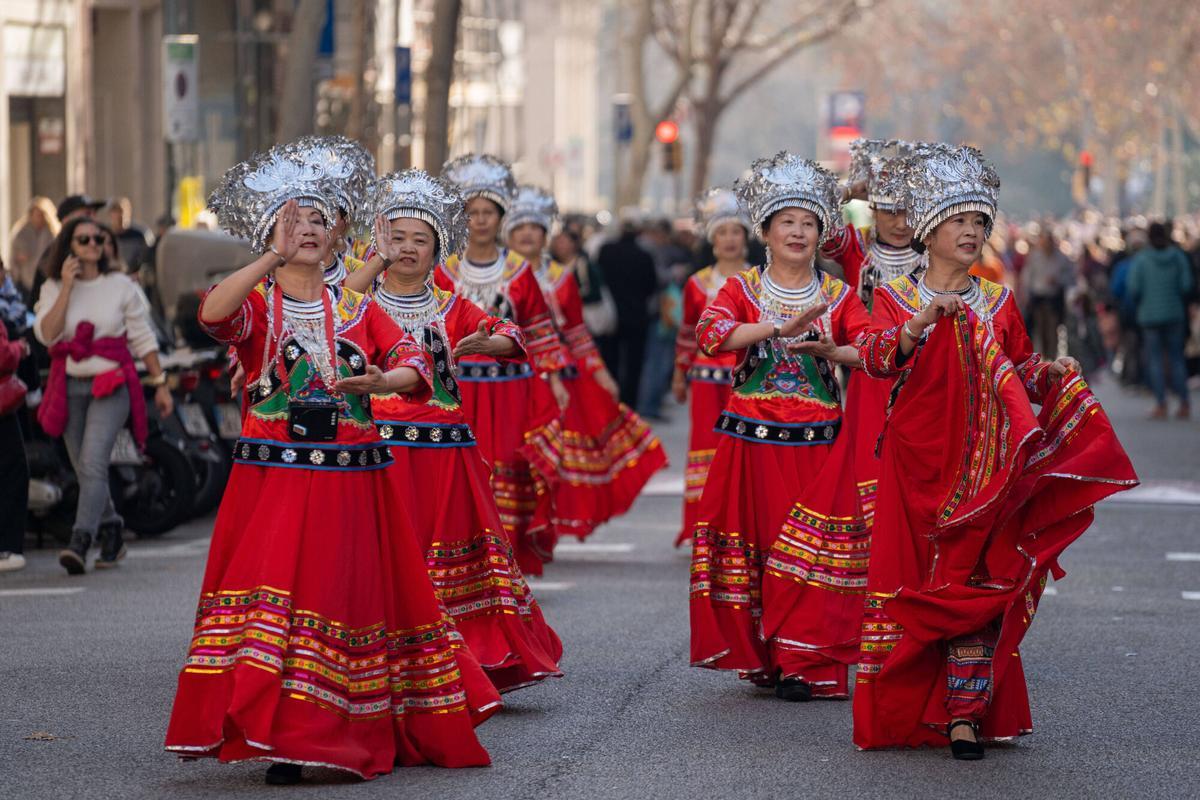 Celebración del año nuevo chino en Barcelona