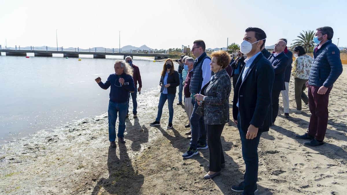 Eurodiputados visitaron el Mar Menor el pasado mes de febrero.