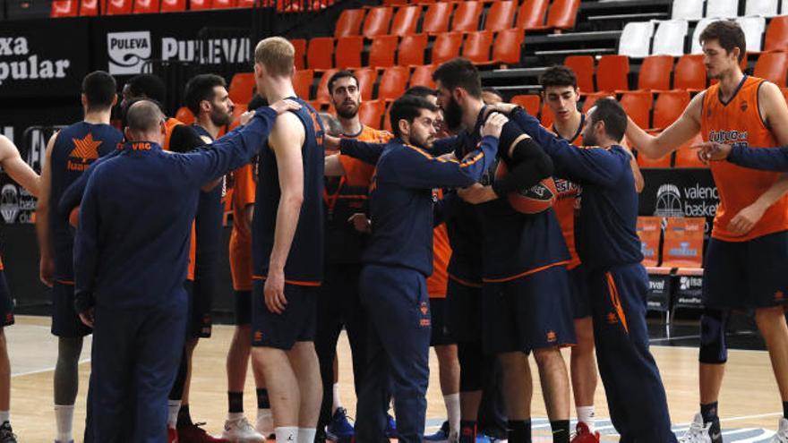 Entrenamiento reciente del Valencia Basket.