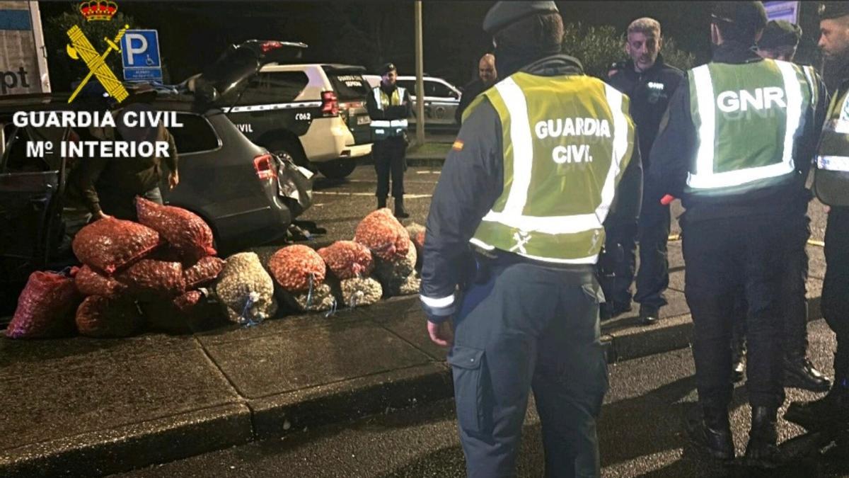 La incautación fue durante un control conjunto de la Guardia Civil y la GNR en Valença do Minho.