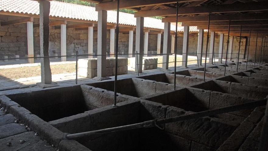 Interior de la salazón de la rehabilitada salazón de Mourisca, en Beluso (Bueu).// G.Núñez