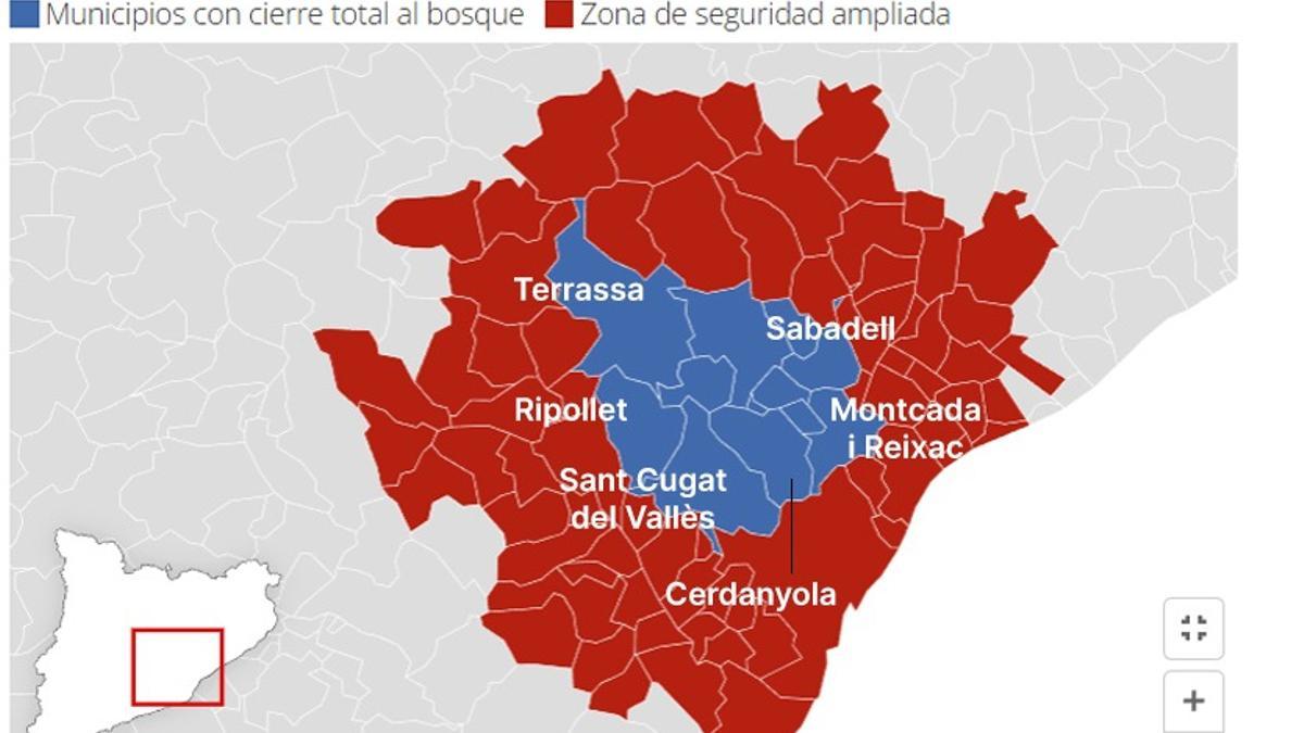 Municipios afectados por las restricciones para contener el brote de peste porcina