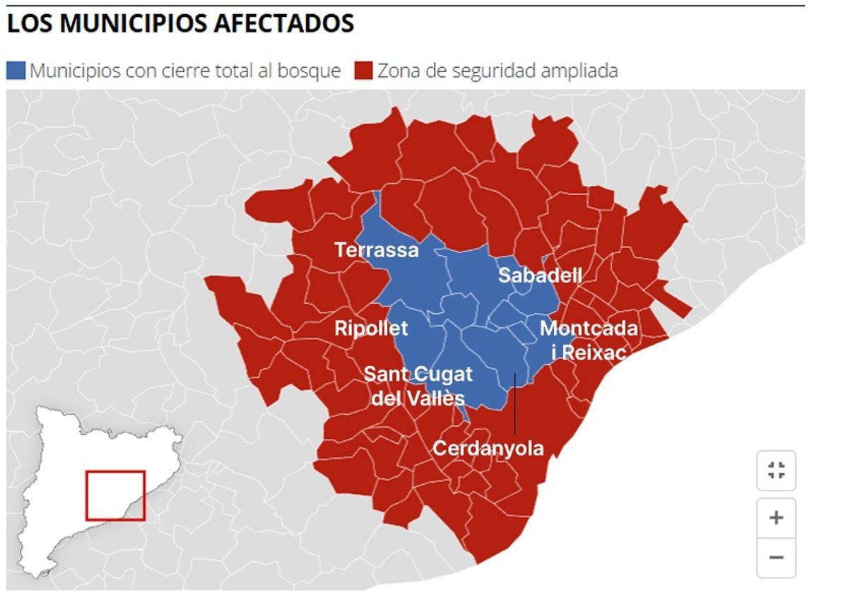 Municipios afectados por las restricciones para contener el brote de peste porcina