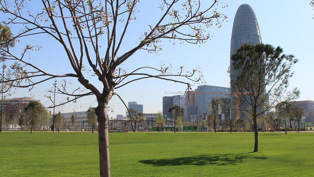 El parque de las Glòries de Barcelona abre hoy una nueva zona verde