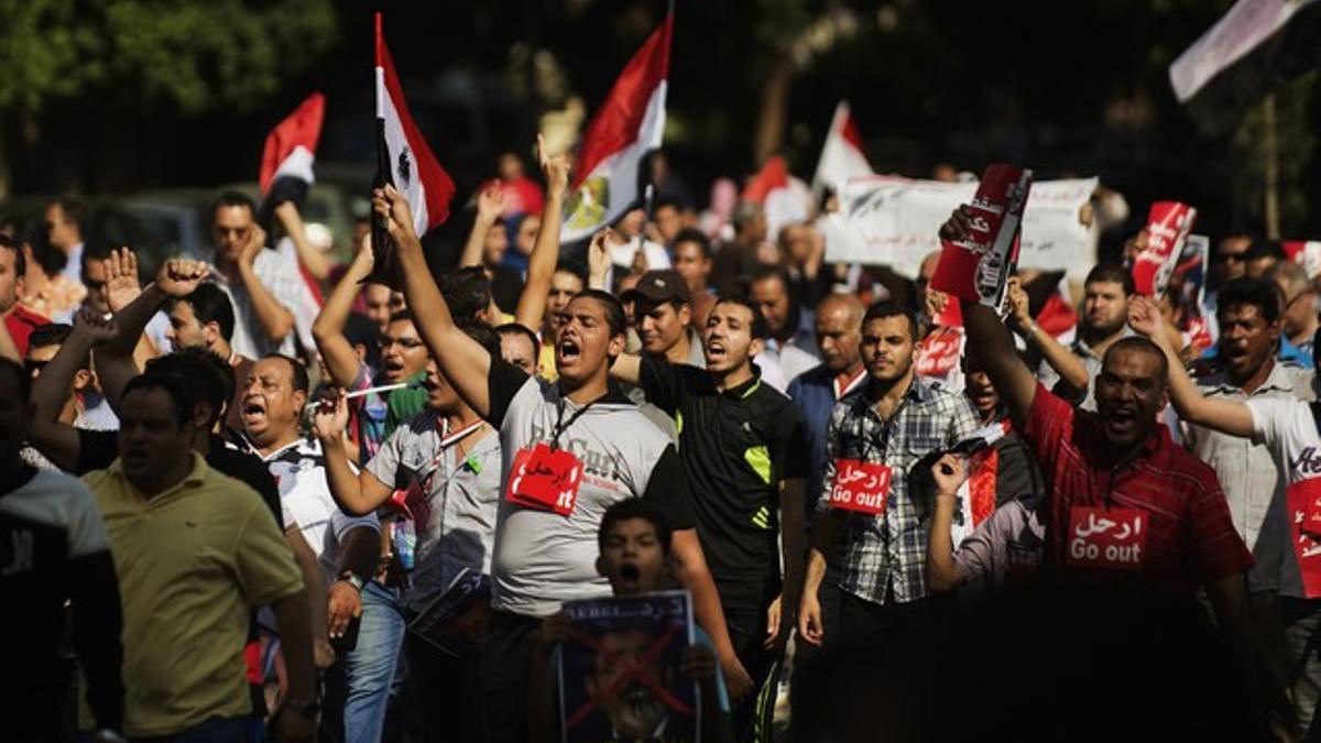 Protesta contra el presidente Mursi, en El Cairo.