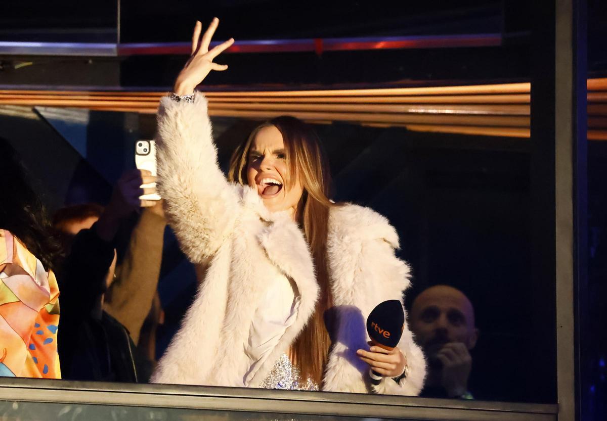 Melody, durante su despedida antes de viajar a Basilea para participar en el Festival de Eurovisión 2025.