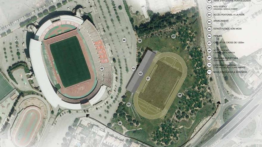 Así es el proyecto de la nueva pista de atletismo de Son Moix