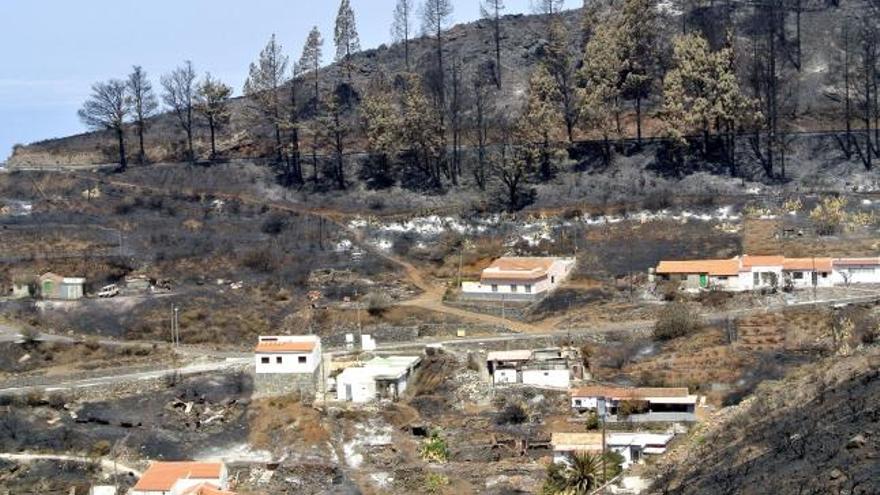 Casas afectadas por el incendio de la Gomera.