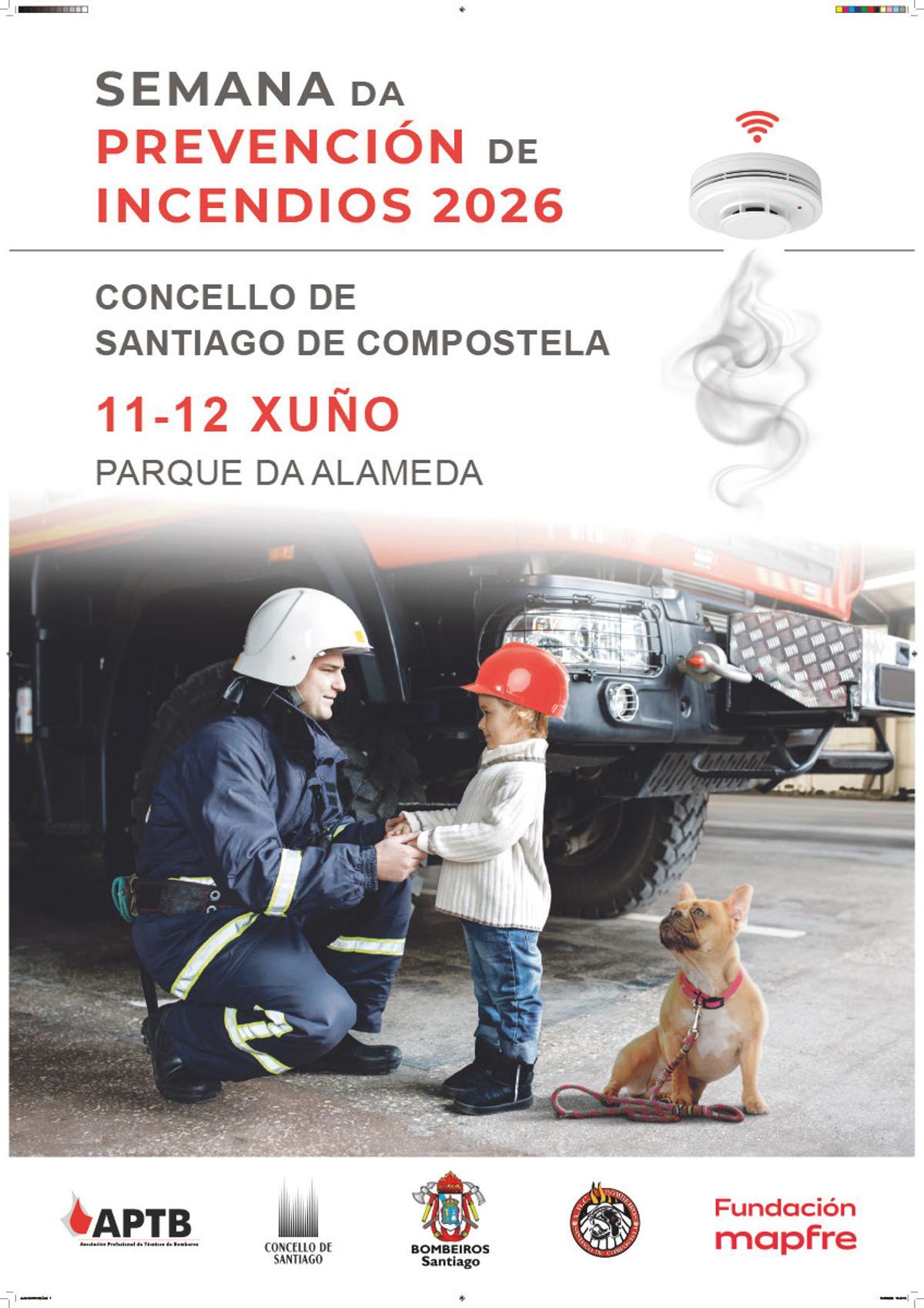 Cartel promocional de la Semana de la Prevención de Incendios