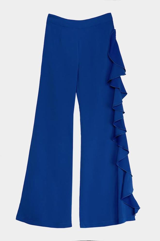 Pantalón asimétrico con volantes de Bruna