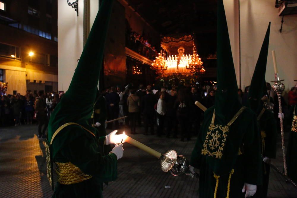 Las imágenes de la cofradía de la Esperanza, la última en procesionar en el Jueves Santo de la Semana Santa de Málaga