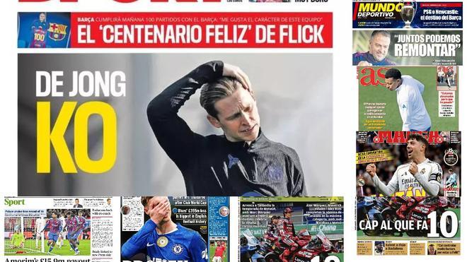 Estas son las portadas de la prensa deportiva de hoy