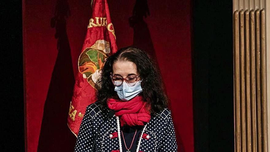 Teresita-Loreto Álvarez pronuncia su discurso. | Nico Rodríguez