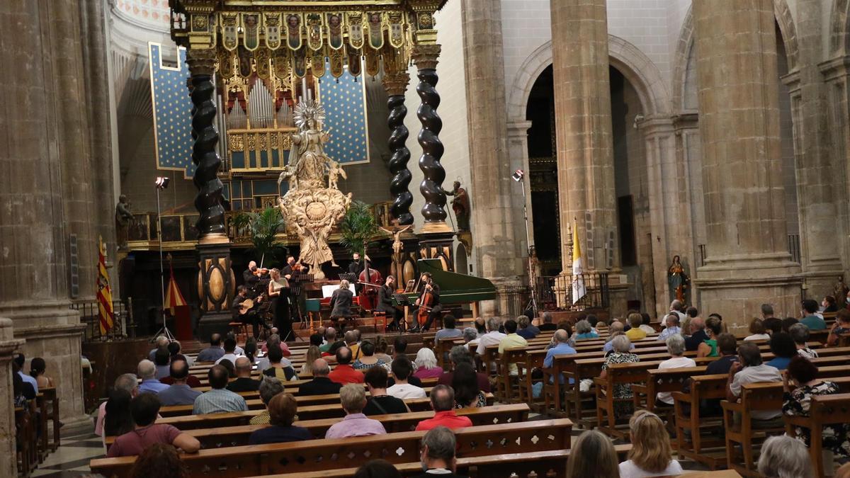 Actuación en 2021 del Festival Internacional de Música Antigua de Daroca en la Basílica Colegiata de Santa María.