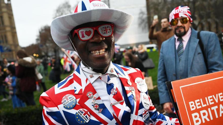 Un hombre pro Brexit.