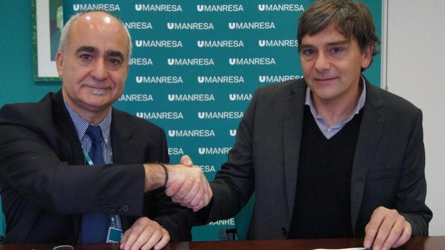 Vaentí Martínez, director general de la FUB, i Jordi Basomba, gerent del Kursaal