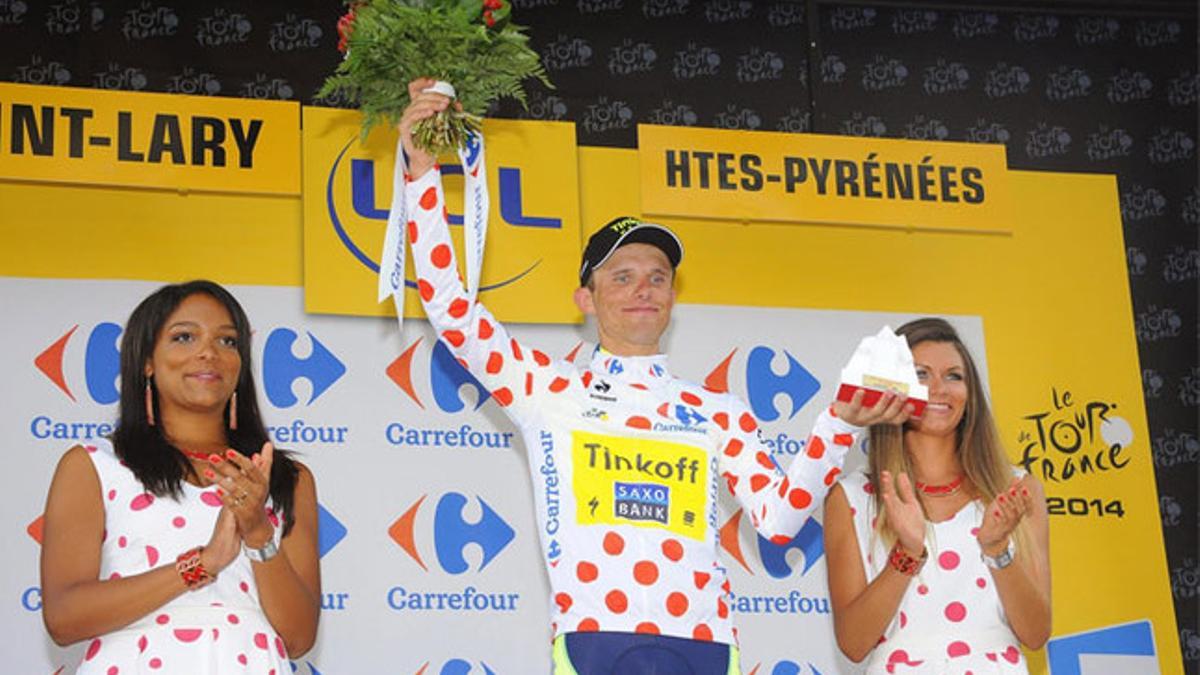 Majka celebra la victoria de etapa en el Tour