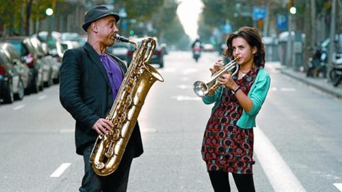 Joan Chamorro y Andrea Motis, fotografiados esta semana en Barcelona.