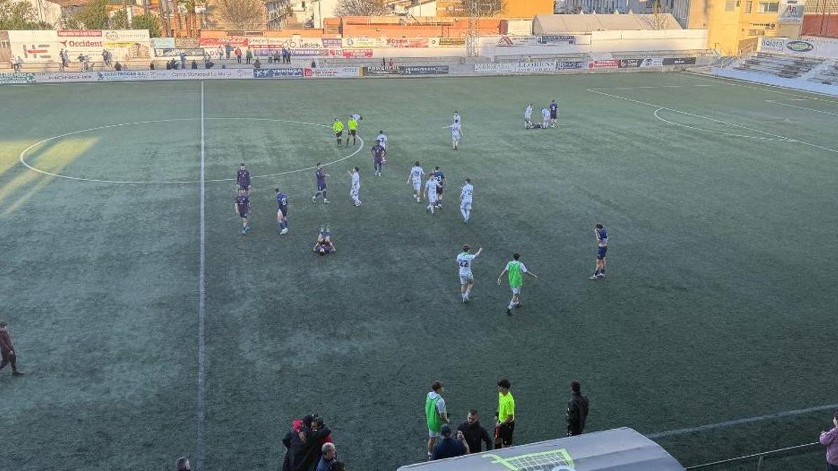 Un momento del último partido en La Murta del Olímpic de Xàtiva