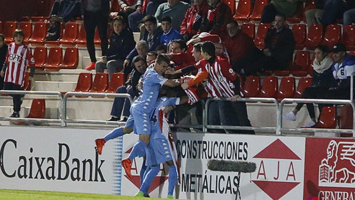 Así celebró el Girona uno de los goles en 2017