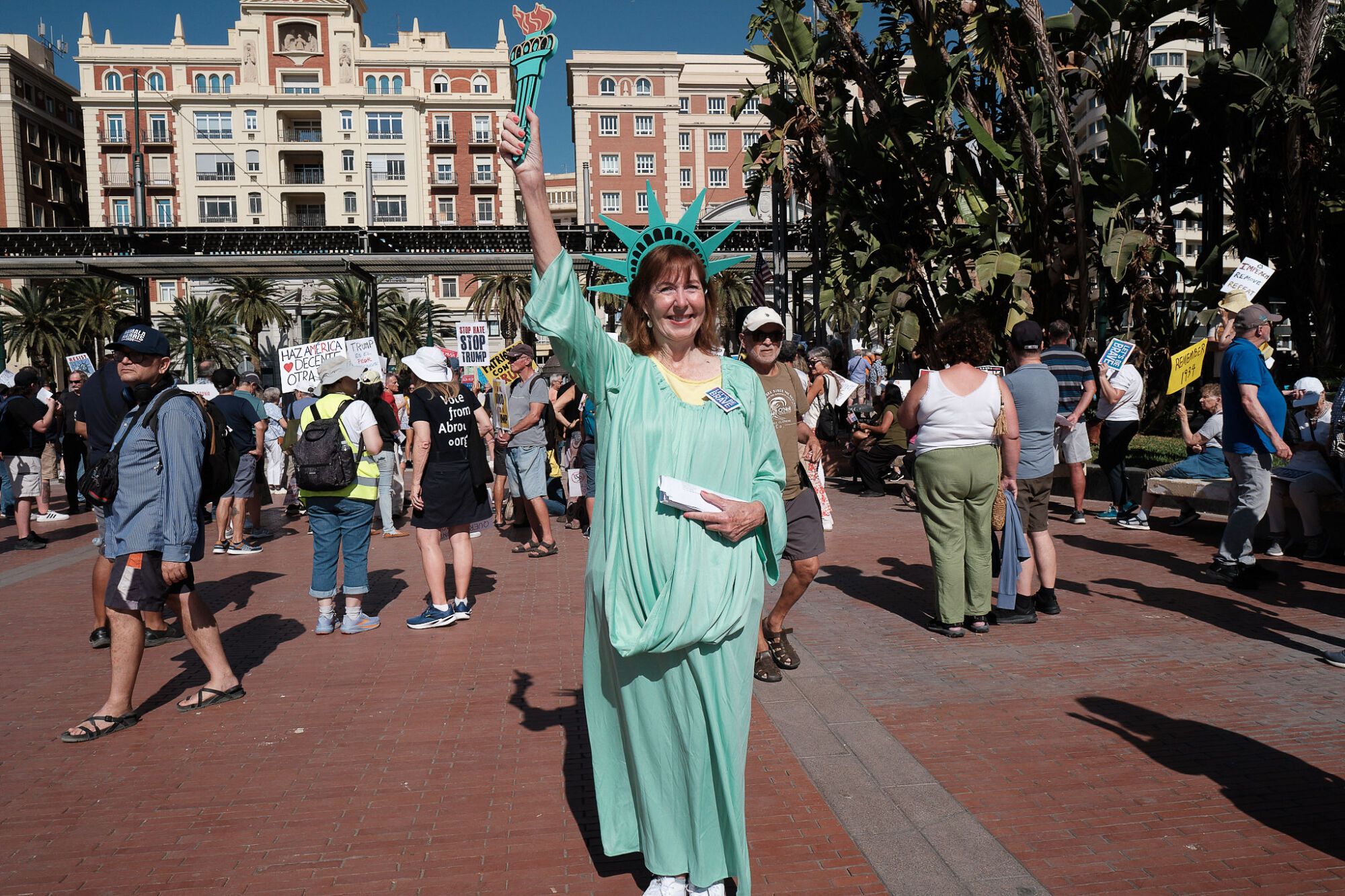 Manifestación anti Trump en Málaga