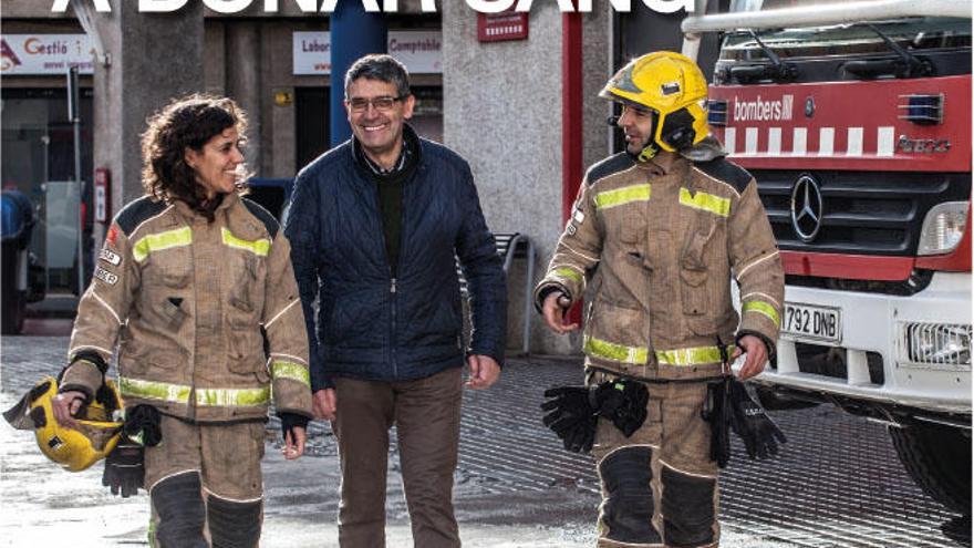 La imatge promocional de la campanya solidària de Bombers.