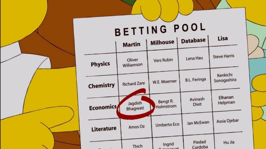 Los Simpson vaticinaron al ganador del Nobel de Economía 2016