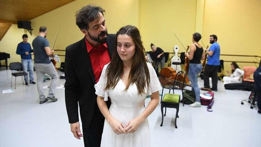 Ensayo de &#039;Don Juan Tenorio&#039;, ayer en el Conservatorio de Danza.