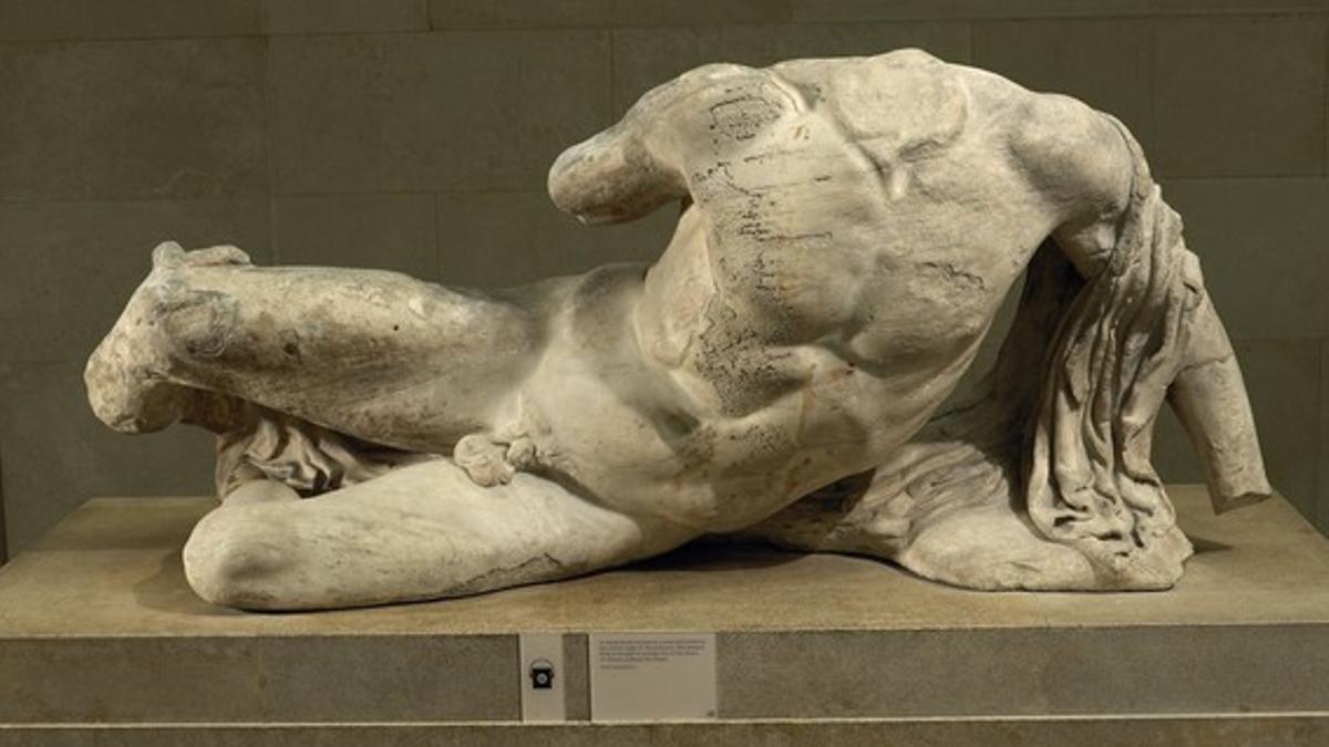 Elgin marbles sculpture leaves Britain for first time